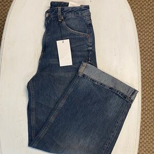 Zara Women's Baggy Fold Up Jeans